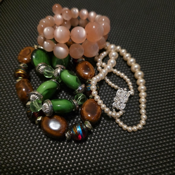 3.6 Lb Vintage Beaded Bauble Antique Pearl Style Necklace Lot - Picture 5 of 14